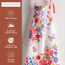 Load image into Gallery viewer, Apron 100% Cotton with Adjustable Neck Strap - Happy Florals