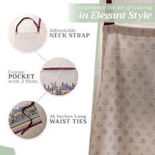 Load image into Gallery viewer, Apron 100% Cotton with Adjustable Neck Strap -Fanny Lavender