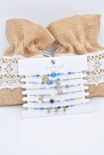 Load image into Gallery viewer, Set of 6 Gold Tone Bracelets with Naturals Stones and Pearls