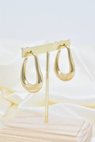 Golden Pear Shaped Earrings