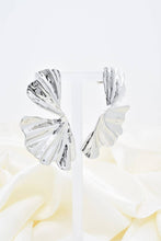 Load image into Gallery viewer, Silver Ginko Stainless Steel Earrings