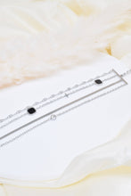 Load image into Gallery viewer, Four Row Black Crystal Stainless Steel Bracelet