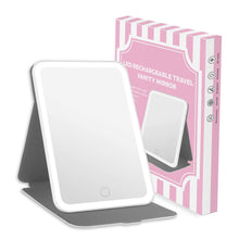 Load image into Gallery viewer, Large Toile Jungle Pink LED Vanity Mirror