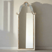 Load image into Gallery viewer, French Country Carved Wood Floor Mirror