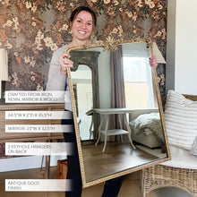 Load image into Gallery viewer, Ornate Golden Floral Rectangular Mirror