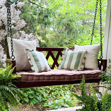 Load image into Gallery viewer, Brown Porch Swing with Cushion