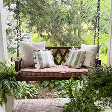 Load image into Gallery viewer, Brown Porch Swing with Cushion