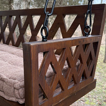 Load image into Gallery viewer, Brown Porch Swing with Cushion