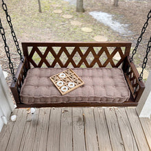 Load image into Gallery viewer, Brown Porch Swing with Cushion
