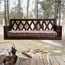 Load image into Gallery viewer, Brown Porch Swing with Cushion