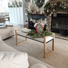 Load image into Gallery viewer, Woven Rattan Wooden Bench