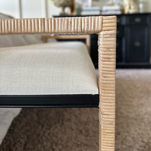 Load image into Gallery viewer, Woven Rattan Wooden Bench