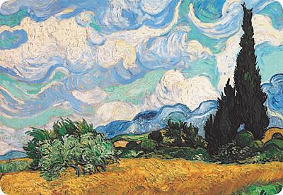 Van Gogh Wheat Field with Cypresses Placemat by French Nostalgia