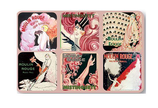 Mistinguett Moulin Rouge Coaster Set